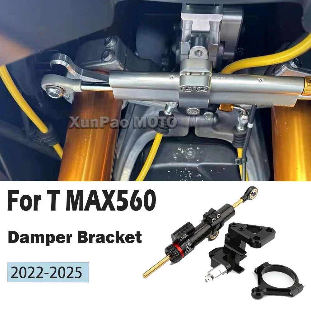 

For YAMAHA T-MAX560 2022-2025 Motorcycle Steering Stabilize Damper Bracket TMAX 560 tmax560 damper bracket Mounting Kit