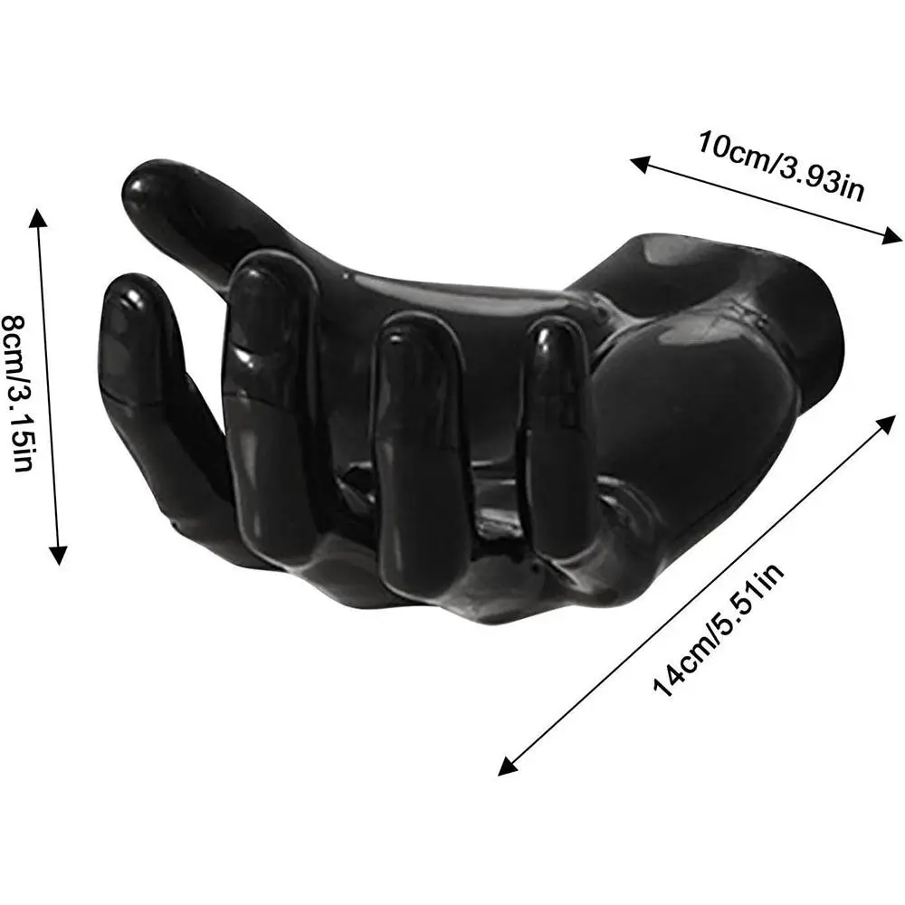 Picture 7: Creative Plastic Hand Shape Hook Multi-functional Wall Hook Trace-less Hanger Hook Solid Color Display Stand Home
