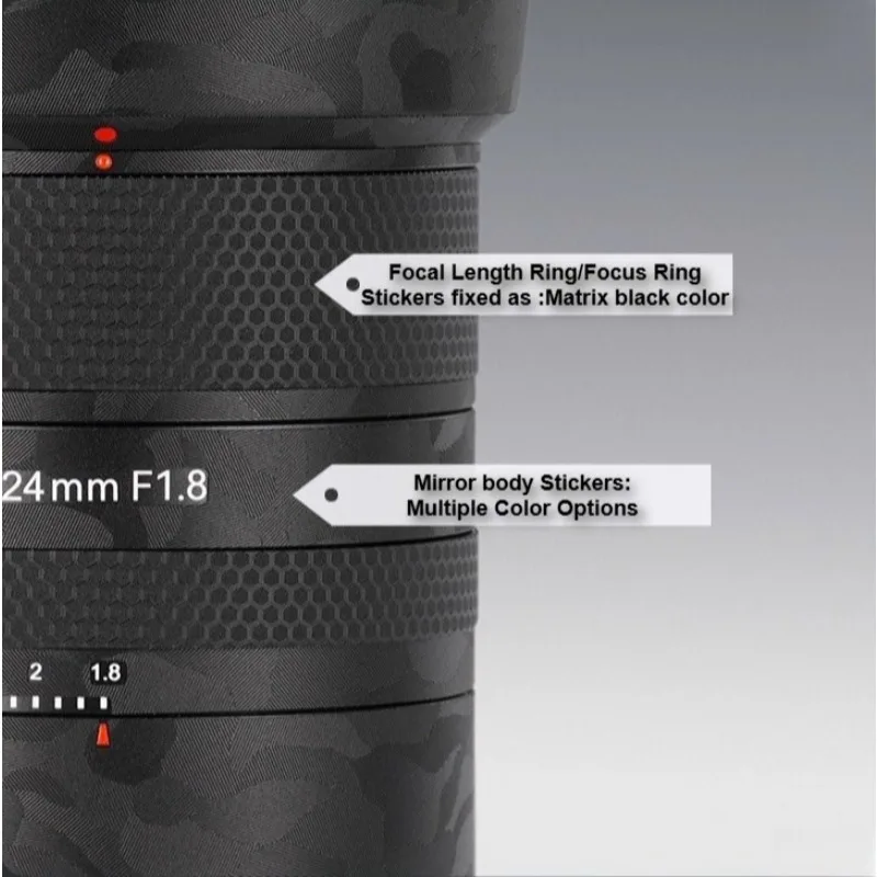 For 7Artisans AF24F1.8 for Sony E Mount Lens Skin for 7Artisans AF 24mm F1.8 Lens Sticker 24 1.8 Lens Wrap Cover 24F1.8 Skin