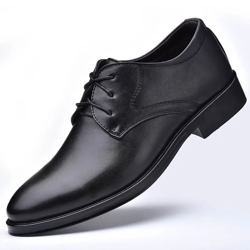 Chaussures derby formelles en cuir pour hommes, chaussures provoqué de mariage, chaussures d'affaires italiennes, noir et marron, bureau