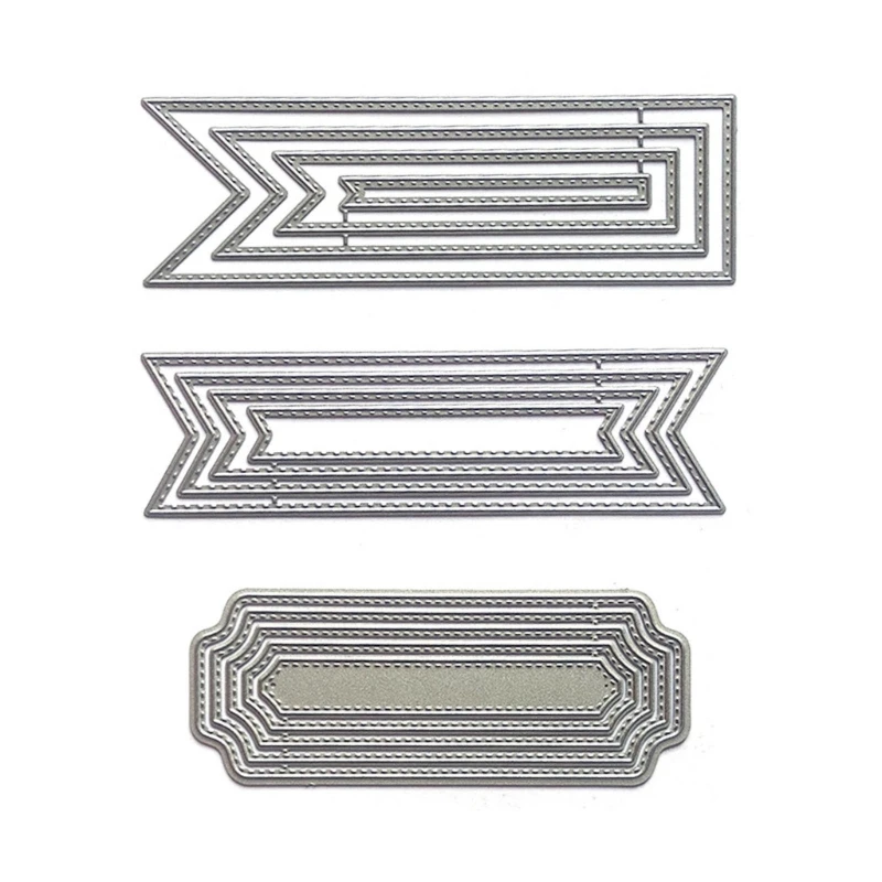 

Y1UB Label Frame Metal Cutting Dies Scrapbooking Stencil Die Cuts Card Embossing DIY