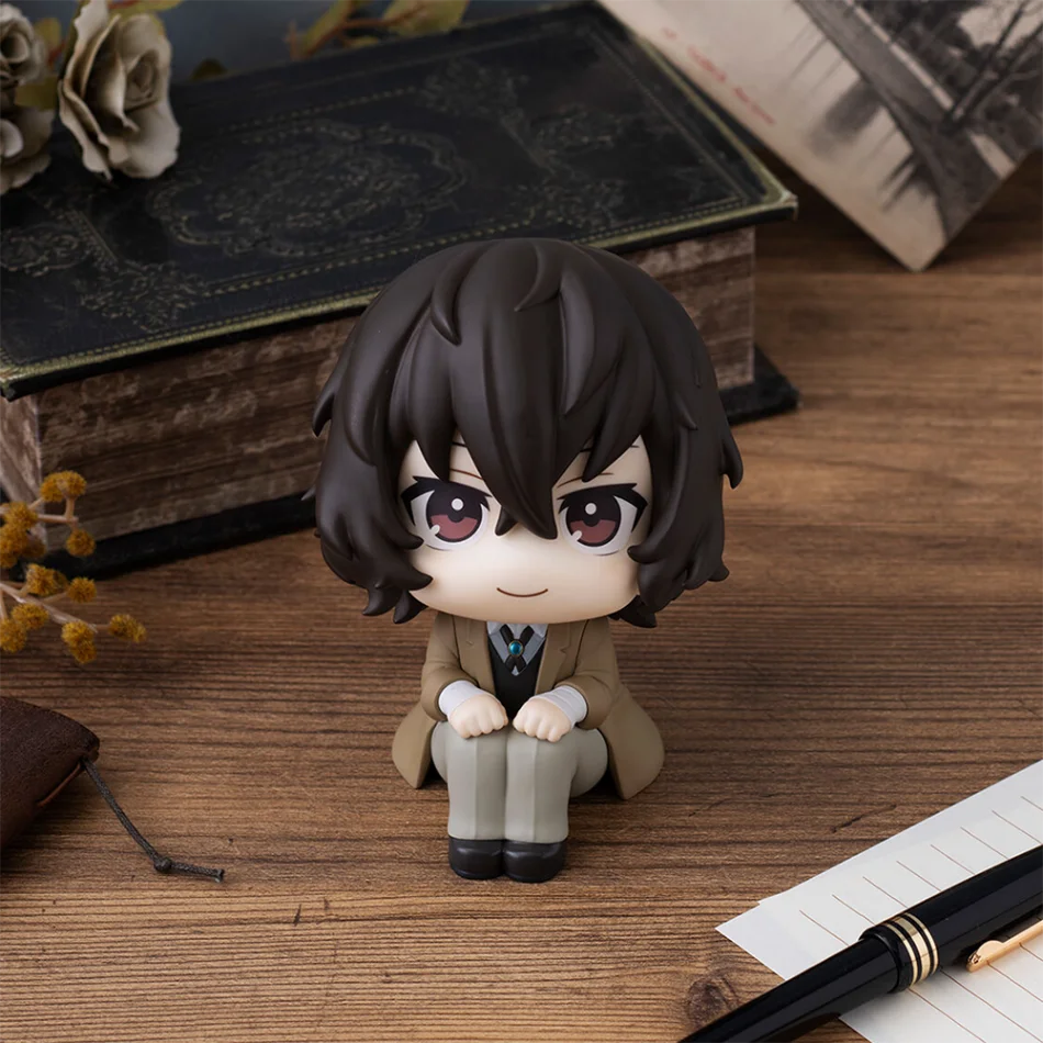 Nouveau megahouse look up bungou chiens vadios dazai osamu nakajima atsushi figurine jouets pvc modèle kawaii q poupée collection