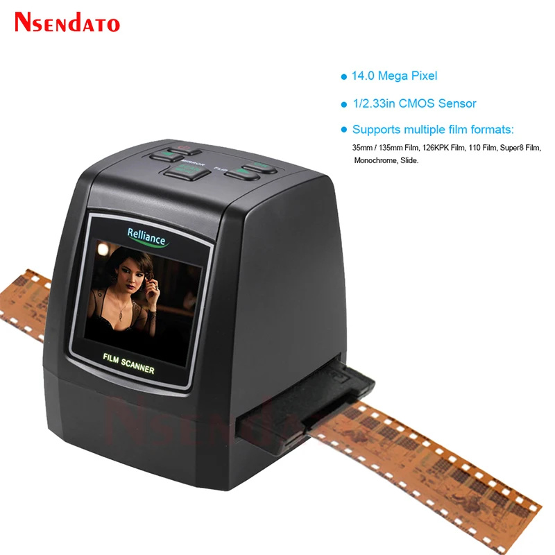 High Resolution 14MP/22MP 110 135 126KPK Super 8MM Negative Photo Scanner 35mm 2.4\