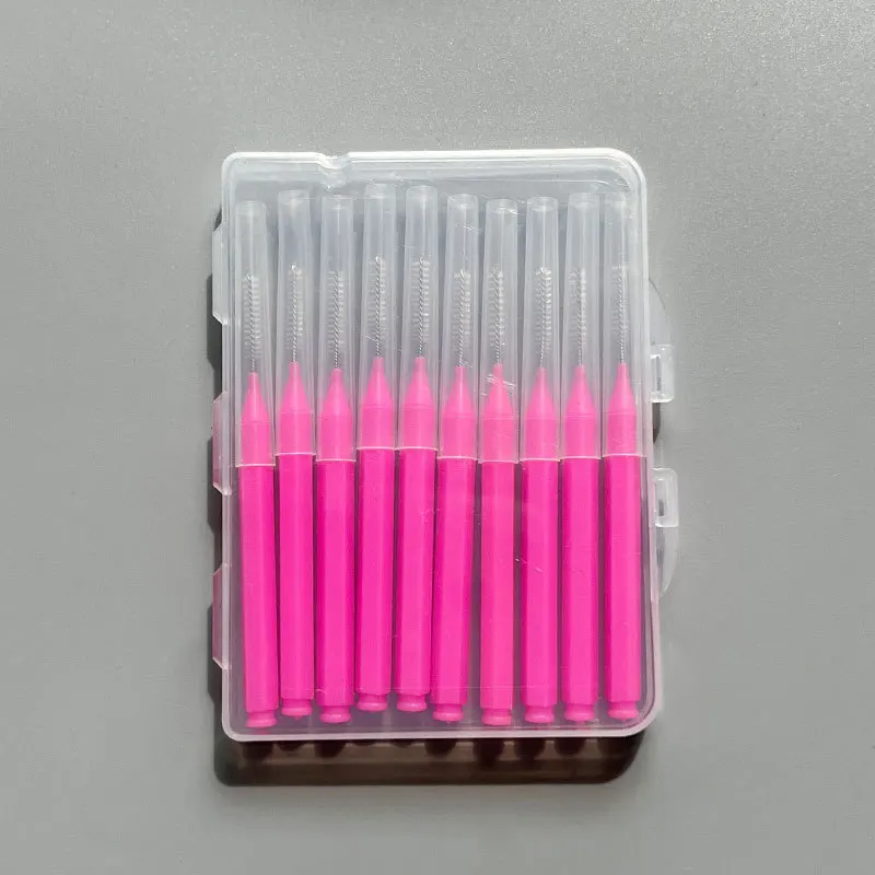 10 قطعة I-نوع دفع سحب فرشاة بين الأسنان تنظيف بين الأسنان العناية بالفم تقويم الأسنان I شكل خيط تنظيف الأسنان أدوات تنظيف الخيط #6