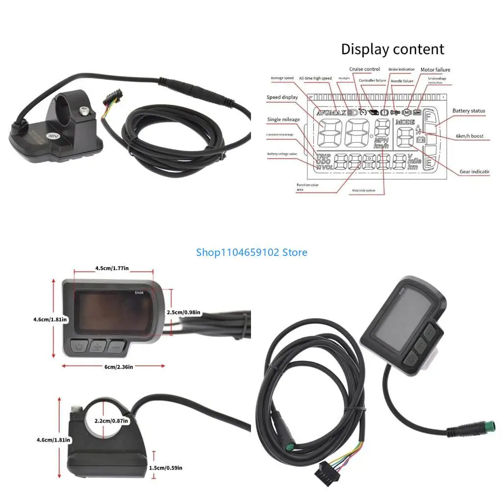 

EN06 Электрический скутер с ЖК-дисплеем, электронный велосипед с простой установкой и возможностью отслеживания пробега в