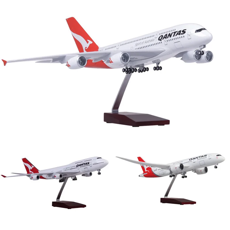 

1/150 Scale Airplane A380/B747/B787 Boeing QANTAS Airline Model Diecast Resin Plane Aircraft Display Toys Collection Gifts Fans