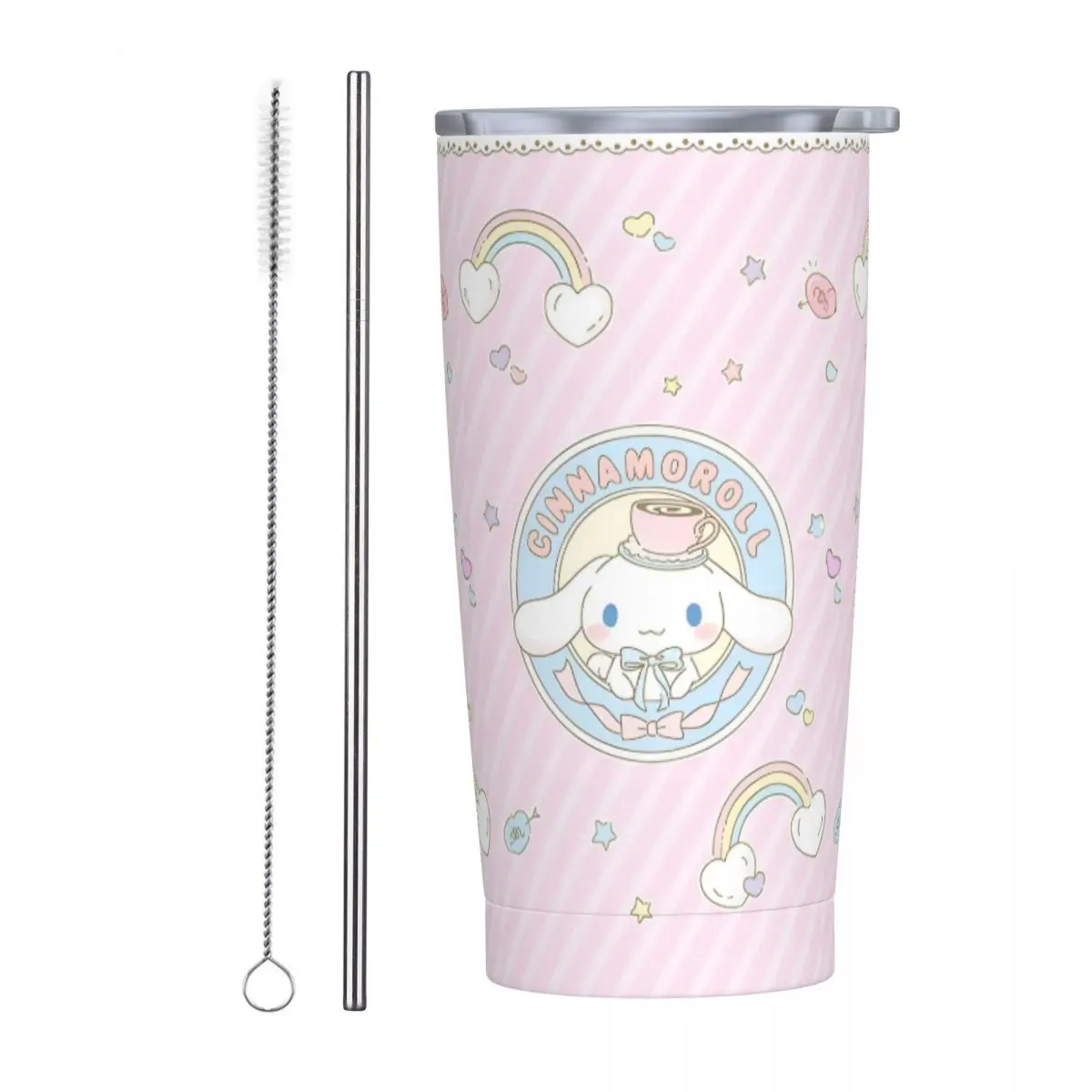 Cinnamoroll 20oz Tumbler Stainless Steel Vacuum Insulated Travel Mug With Straw