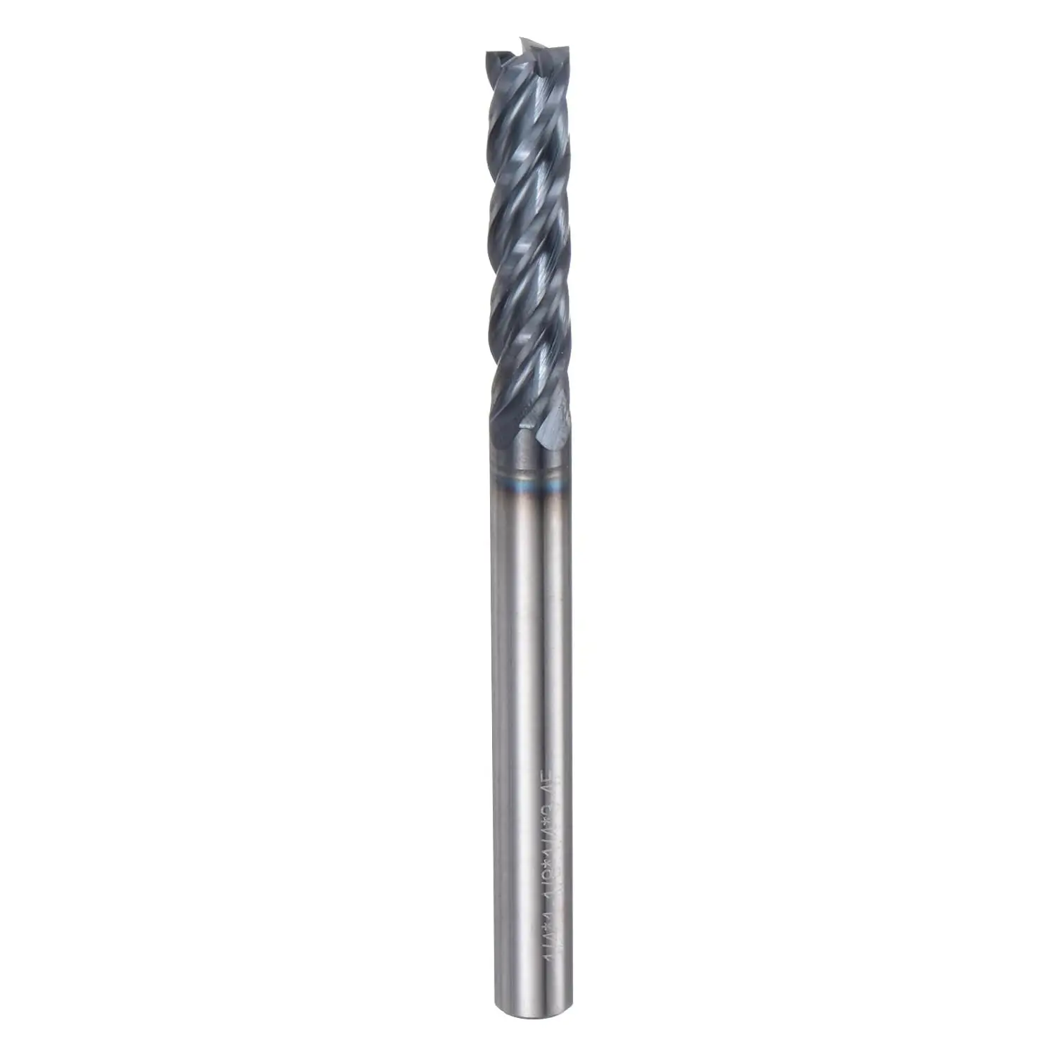 

1/4" Solid Carbide Square Long End Mill - AlTiN Coated, 4 Flute, 30° Helix, 1/4" Cutting, 1/4" Shank, 1-1/8" LOC, 3" OAL