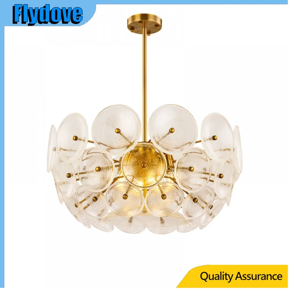 

Retro Lotus Leaf Crystal Literary Indoor Decor Pendant Modern Copper Chandelier Lamp Ambient Lighting Artistic Decor Fixture
