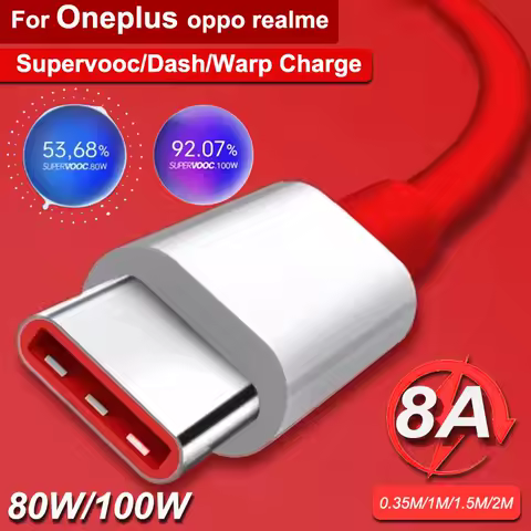 Original Oneplus Cable Warp Supervooc Usb Type C 100w 80w 65w Fast Charge Cord One Plus 13R 13 12R 12 11 10 Nord 5 4 3 Ace 3 Pro