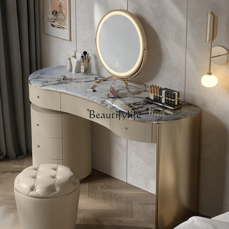 

Italian light luxury makeup table bedroom modern simple large flat master bedroom dresser chest cabinet integrated