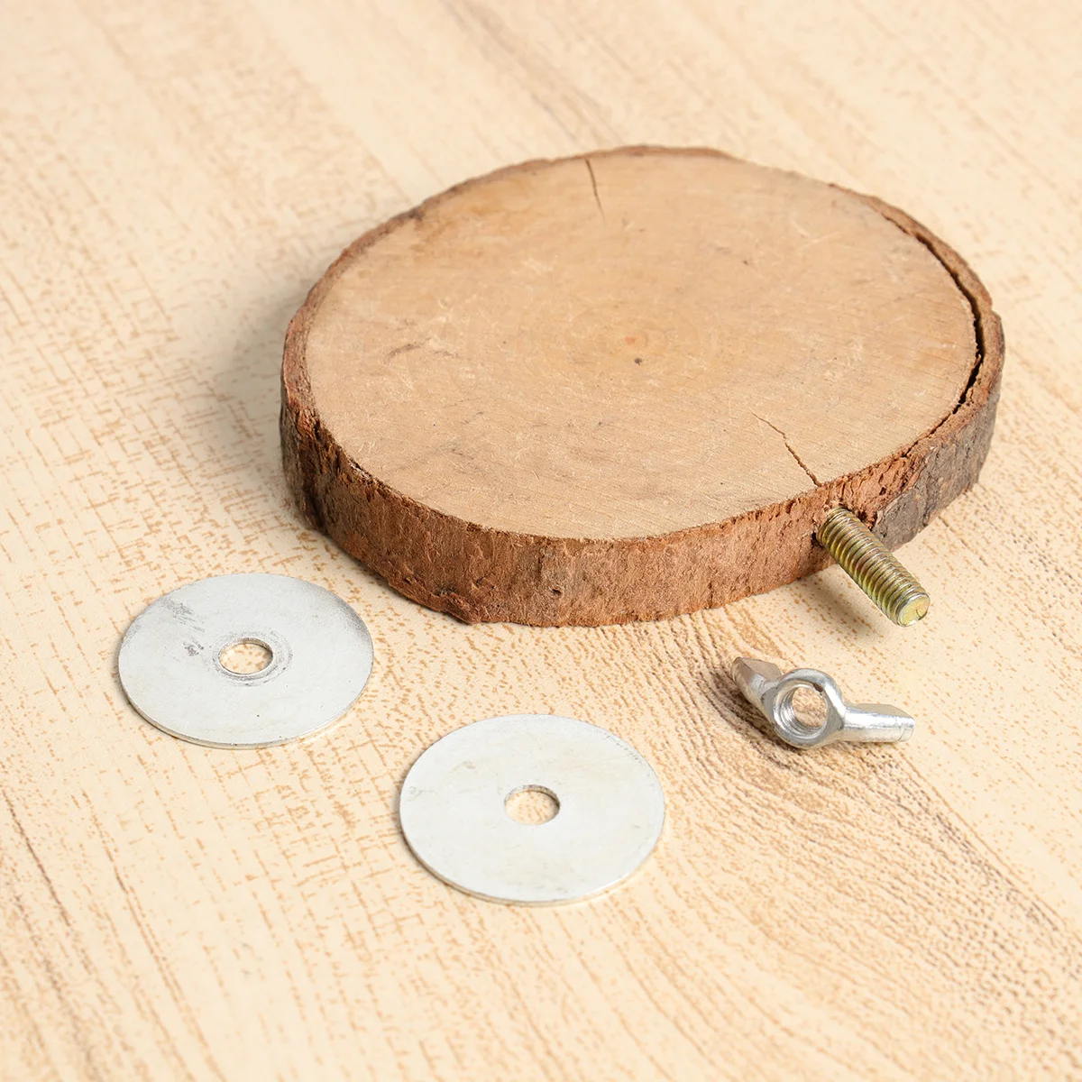 

Natural Wood Round Board Cage Branch Perches Small Animals Play Environmentally Friendly