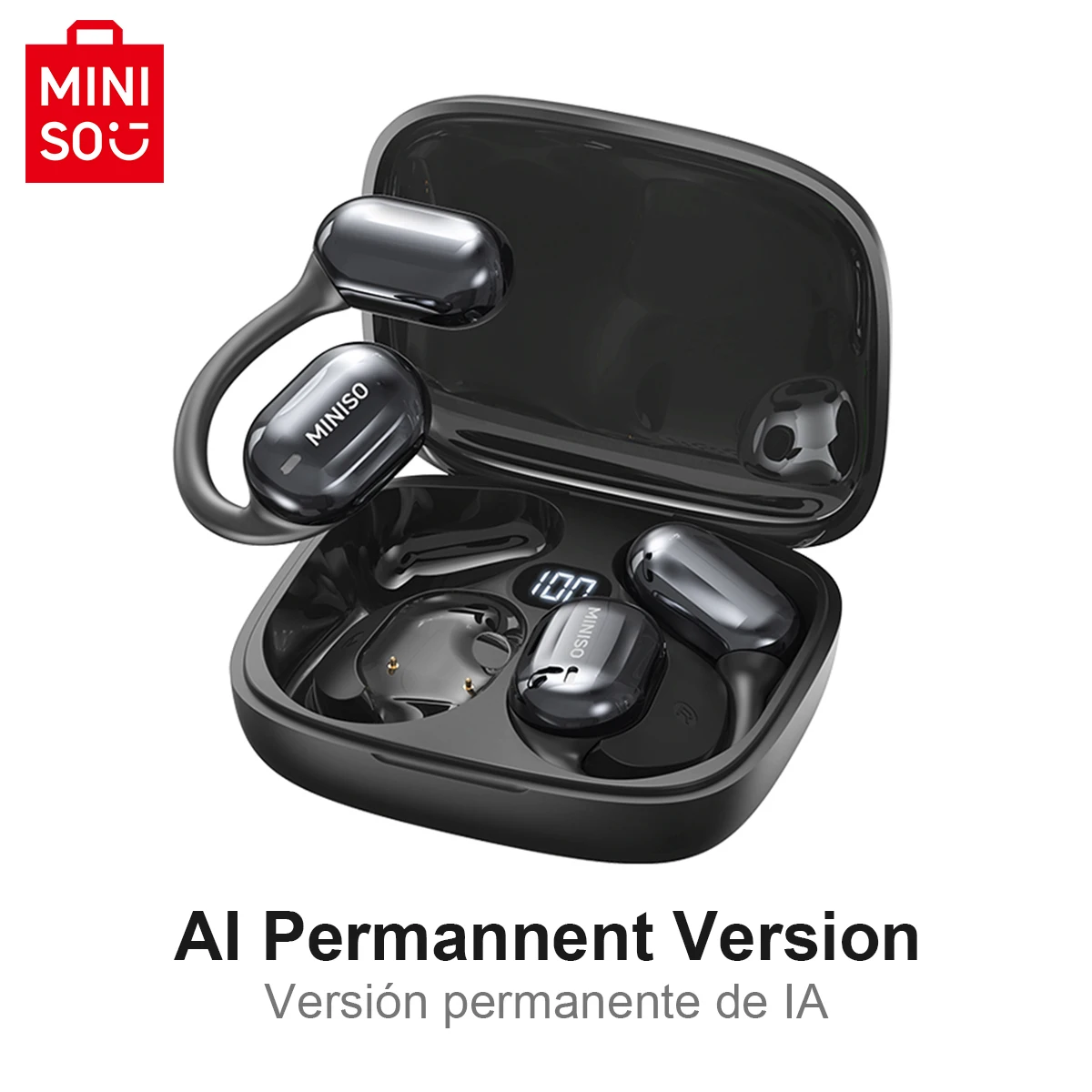 Translator Earphone MINISO MS162 Face-to-Face Translation Bluetooth Earphones Wireless Headphones Office Travel,ASMR Headset APP