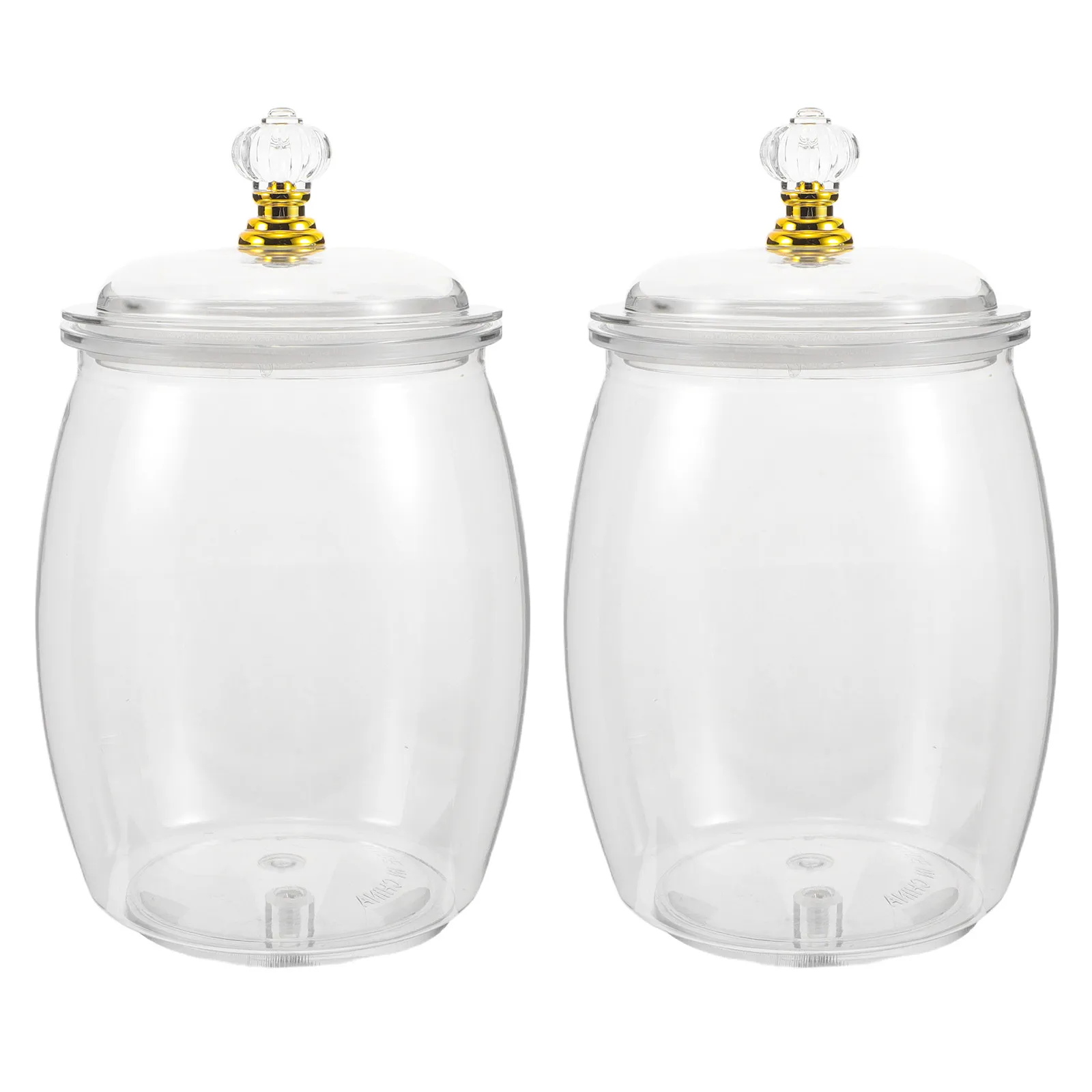 

2 прозрачных пластиковых контейнера для конфет объемом 1,2 л, герметичные емкости для хранения закусок, печенья, бисквитов, для организации кухни