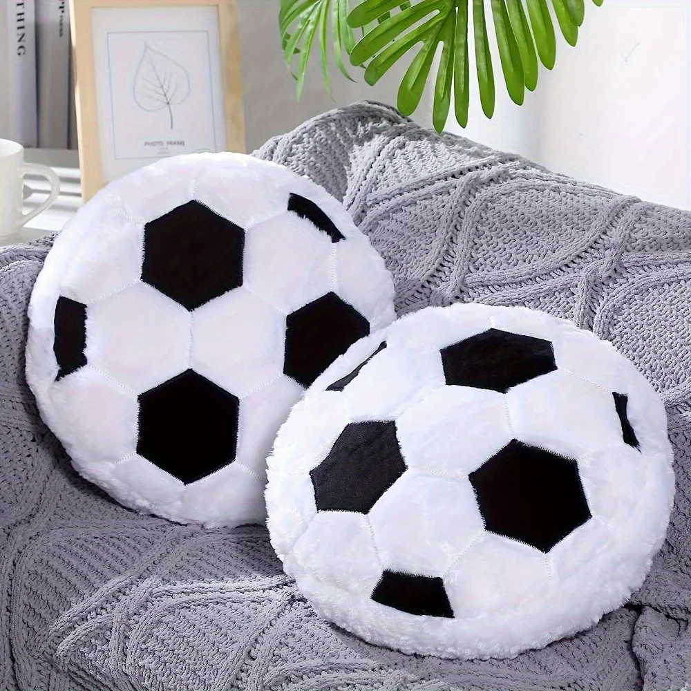 1Pcs 45cm/17.71inch Sports Pillow Fluffy Soft Pillow, Cute Plush Pillow Sports Theme Cushions Suitable for Bedroom Decoration