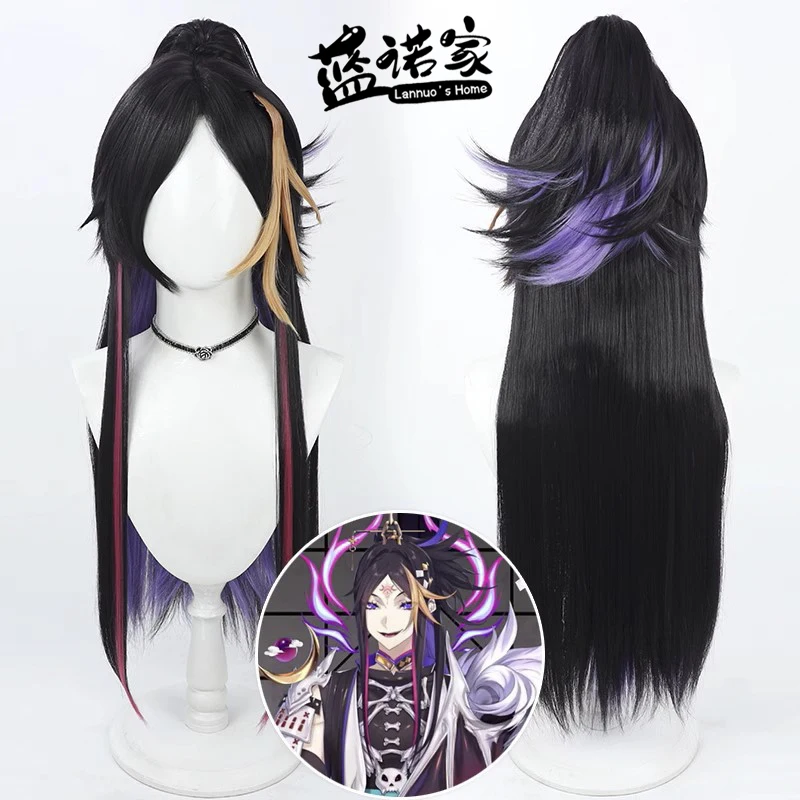 

Virtual YouTube Vtuber ShuYamino Cosplay Wig Halloween Carnival Party Props Synthetic Hair Heat Resistant Fiber + Wig Cap