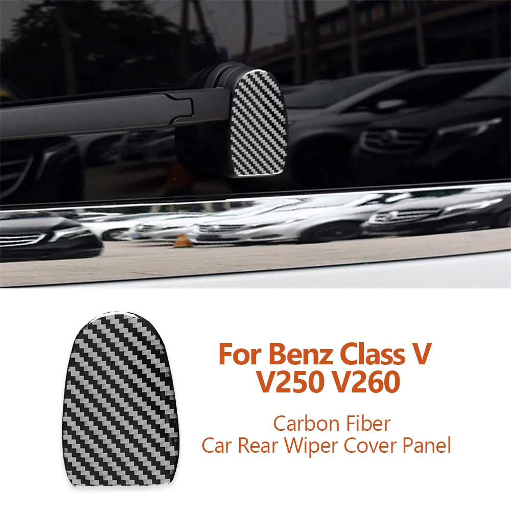 

For Mercedes Benz Class V V250 V260 Carbon Fiber Car Rear Wiper Cover Panel Decorative Sticker Styling Auto Interior Accessories