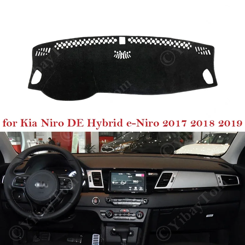 For Kia Niro DE Hybrid e-Niro 2017 2018 2019 Car Accessories Dashboard Cover Dash Board Mat Carpet Pad Sunshade Cushion Anti-UV