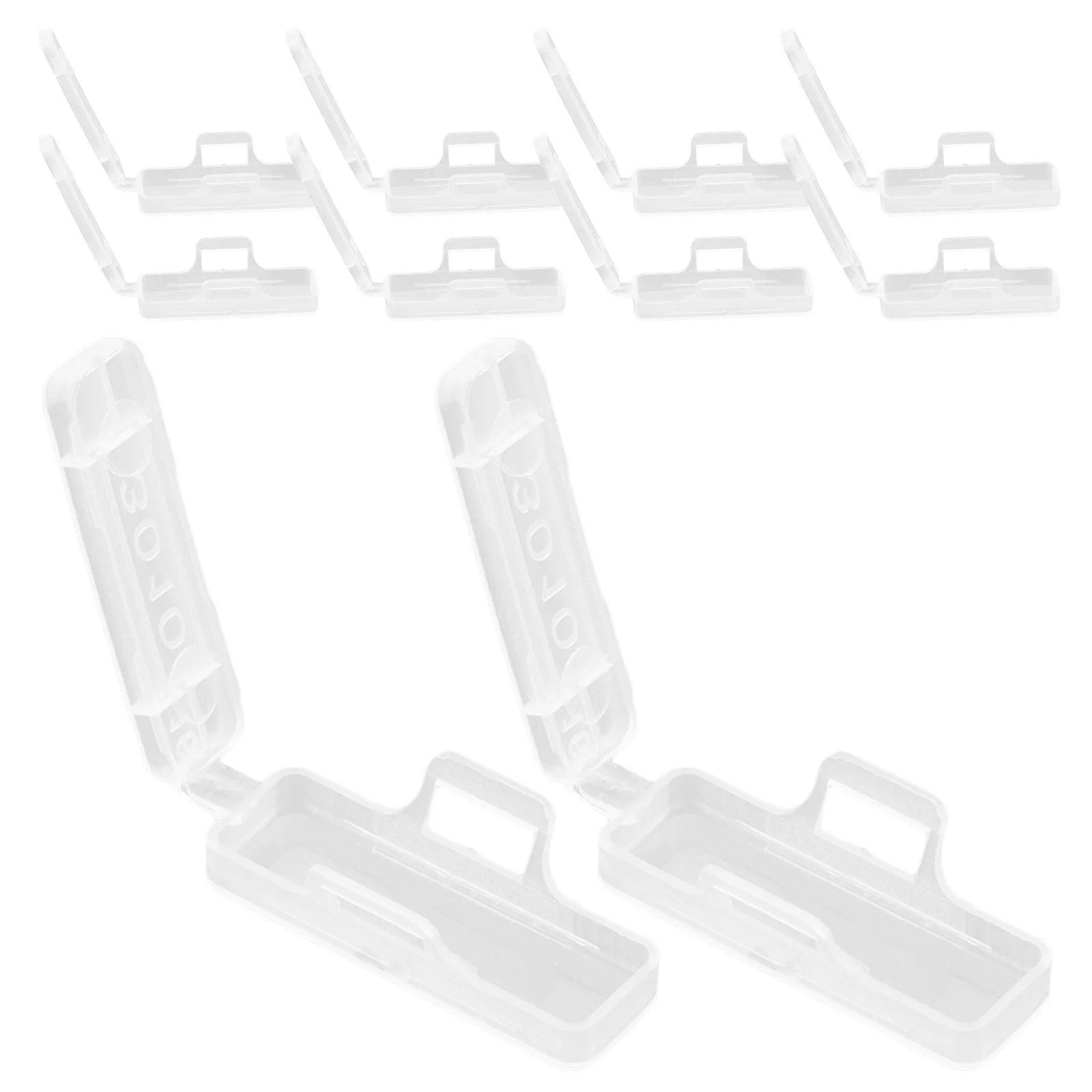 

200 PCS Cable Identification Plate Labels Management Case Box Transparent