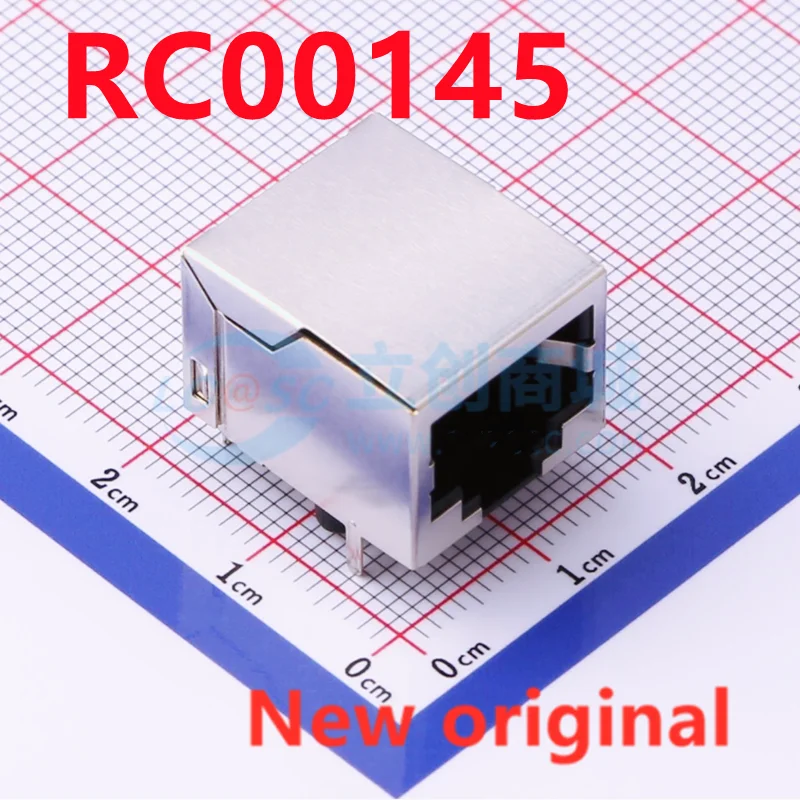 10PCS New original RC00145 Ethernet connector (RJ45 RJ11) RJ45 bend connector without LED 10P10C RC00145