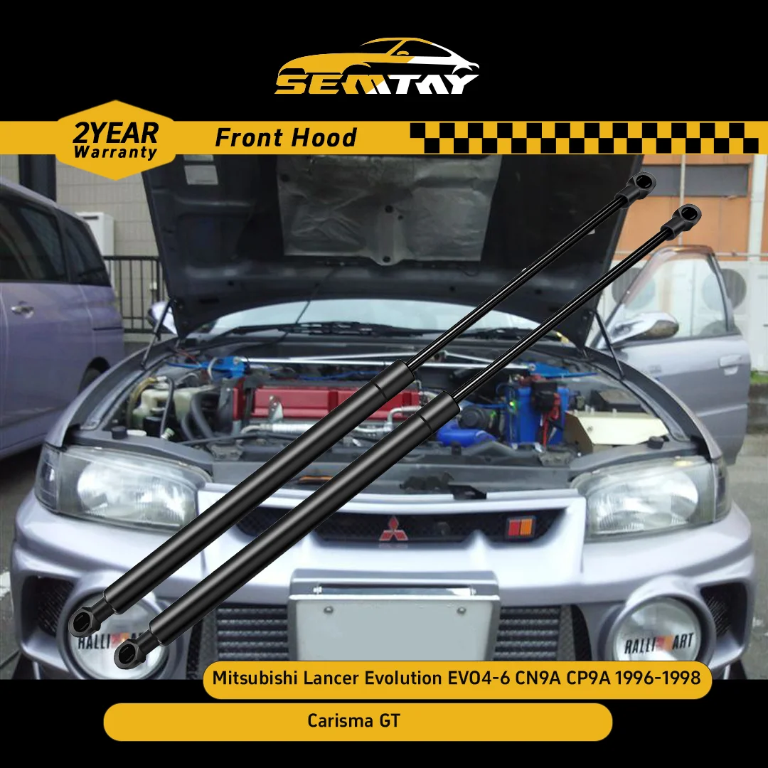 SEMTAY Hood Struts for Lancer Evolution EVO4-6 CN9A CP9A 1996-1998 Lift Support Shocks Dampers Compatible Auto Accessories