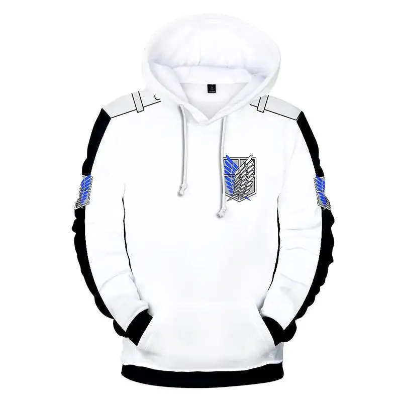 Attack on Titan Cartoon Anime Hoodies Pullover Cosplay Costume Fashion Men Women Hoodie Tops Long Sleeve 3D Hooded Sweatshirt G