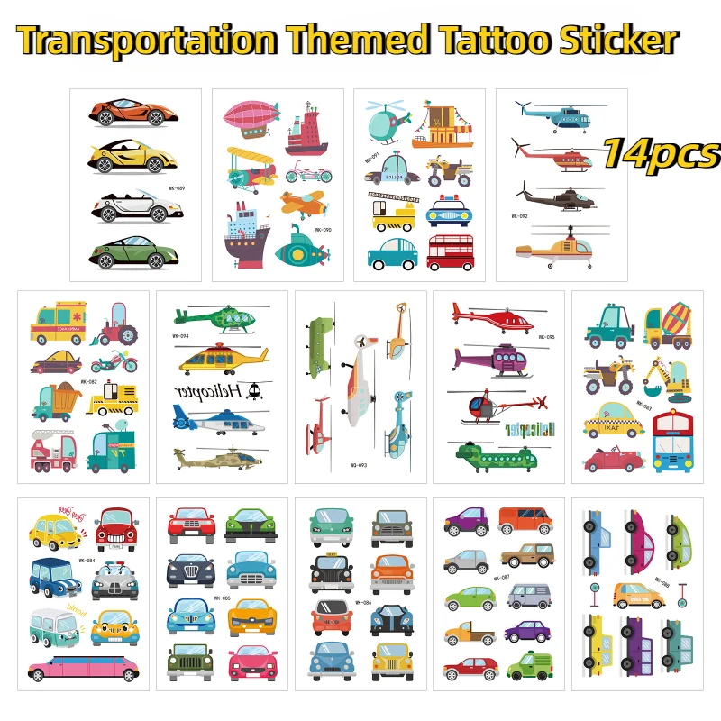 الأولاد الكرتون نقل الوشم ملصق البناء مركبة روبوت النقل سفينة الفضاء تحت عنوان الوشم المؤقت للأطفال