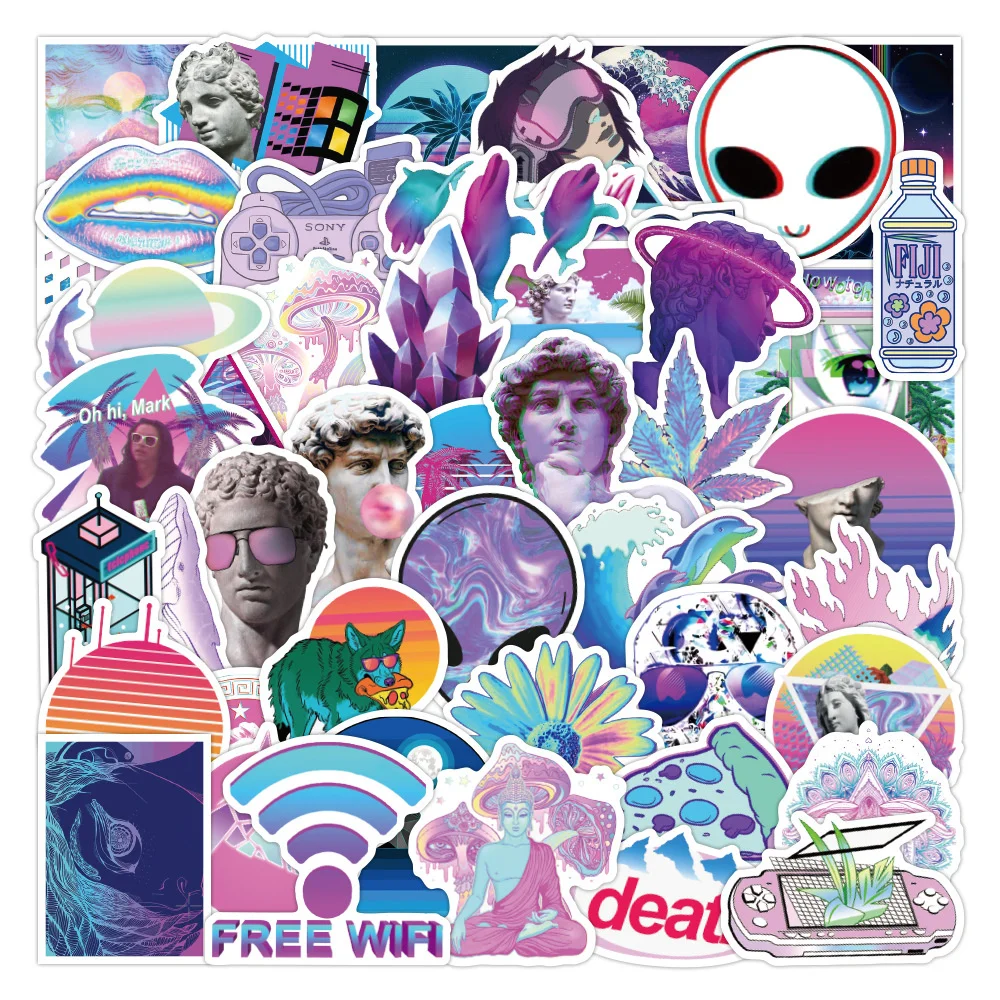 10/30/50PCS Cartoon Retro Style Stickers Series creativo carino rosa Graffiti Laptop frigorifero iPad casco decorazione all'ingrosso