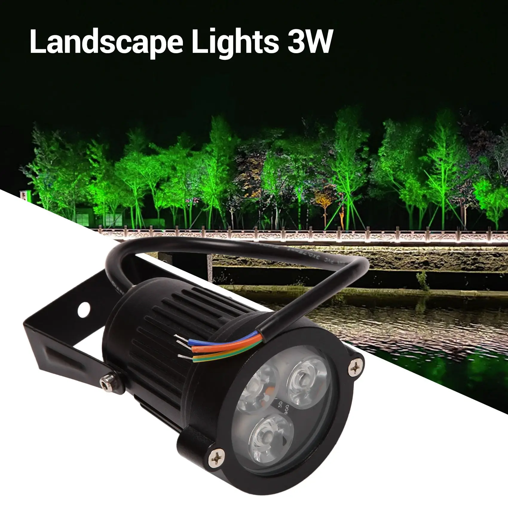 

ABJI-4Pcs LED Garden Lights 3W 220V Outdoor Spotlight With Spike IP65 Waterproof Garden Landscape Decorative Lamp Green