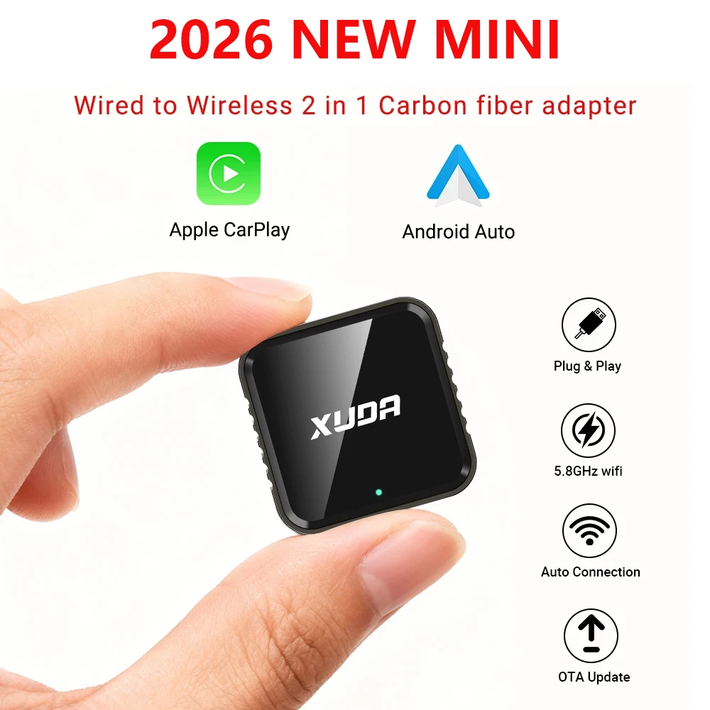 

Новый беспроводной адаптер XUDA 2-в-1 для CarPlay и Android Auto, 5 ГГц Wi-Fi, Type-C/USB, Plug & Play, беспроводной CarPlay