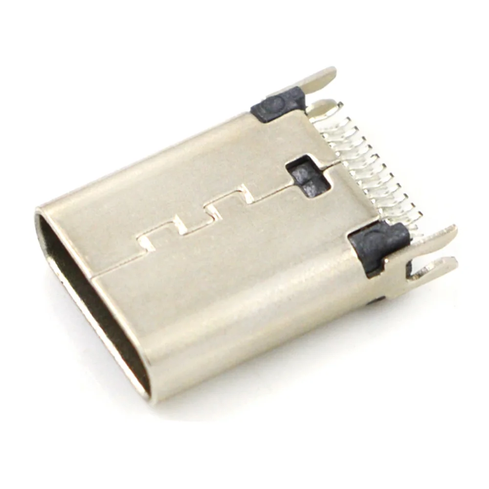2-10 قطعة المصغّر USB 3.1 جاك Type-C 24Pin 24P موصل سالب 180 درجة مستقيم للهاتف المحمول شحن ميناء شحن المقبس