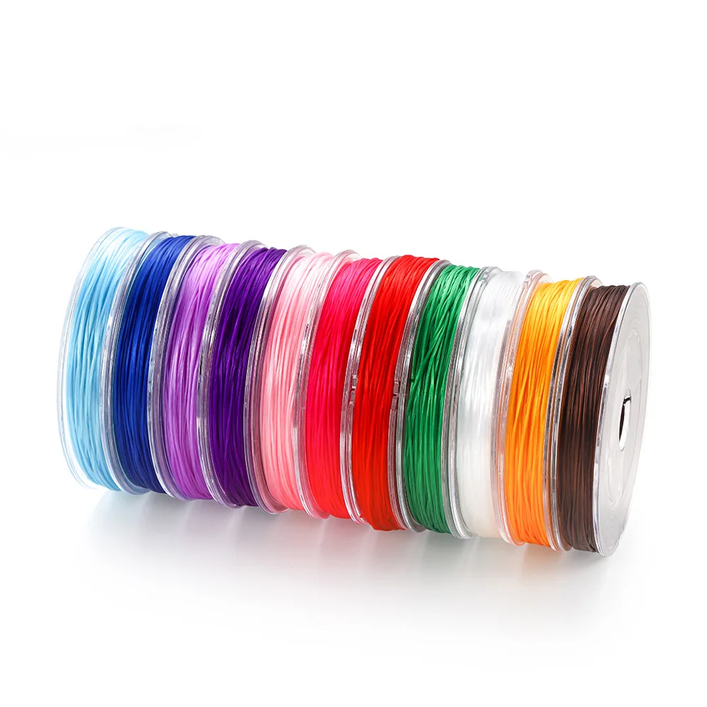 50m/PCS Transparent Colored Crystal Elastic Thread Non Silk Buddha Bead Thread DIY Jewelry Accessories Bead Material Wholesale