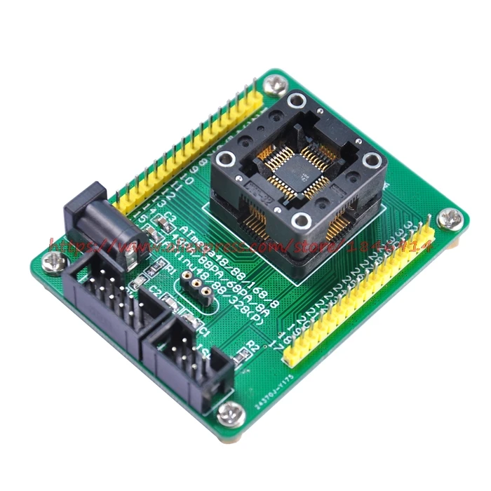 ATMEGA-QFP32 AVR burn block burner, Download AVR programming block, test seat QFP32
