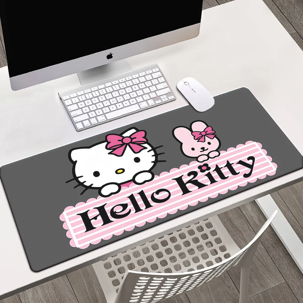 Hello Kitty Mouse Pad Keyboard Gaming Accessories Mouse Mats Game Office Computer PC Gamer Laptop Desk Mat, placemats for table