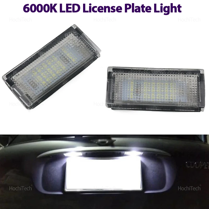 

2PCS Durable White Canbus Rear License Plate Tag Lights LED for BMW Mini Cooper ONE R50 Convertible R52 S R53