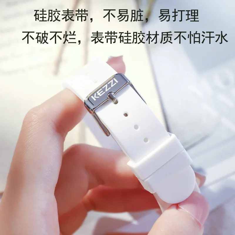 การสอบนาฬิกาพิเศษสําหรับนักเรียนหญิงเครื่องชั่งดิจิตอลซิลิโคนเยลลี่สดดูดีไม่มีเสียงกันน้ํา