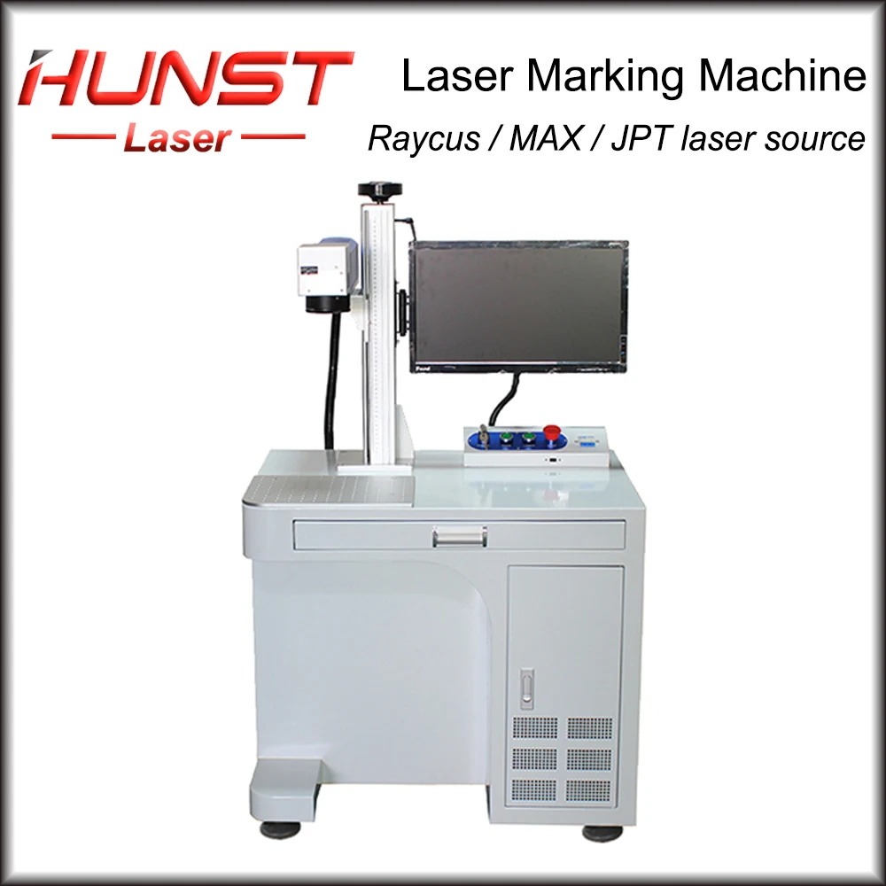 Hunst JPT Raycus MAX 1064nm Fiber Laser Marking Machine 20/30/50W  BJJCZ Controller Ezcad Software for DIY Gold Silver Metal