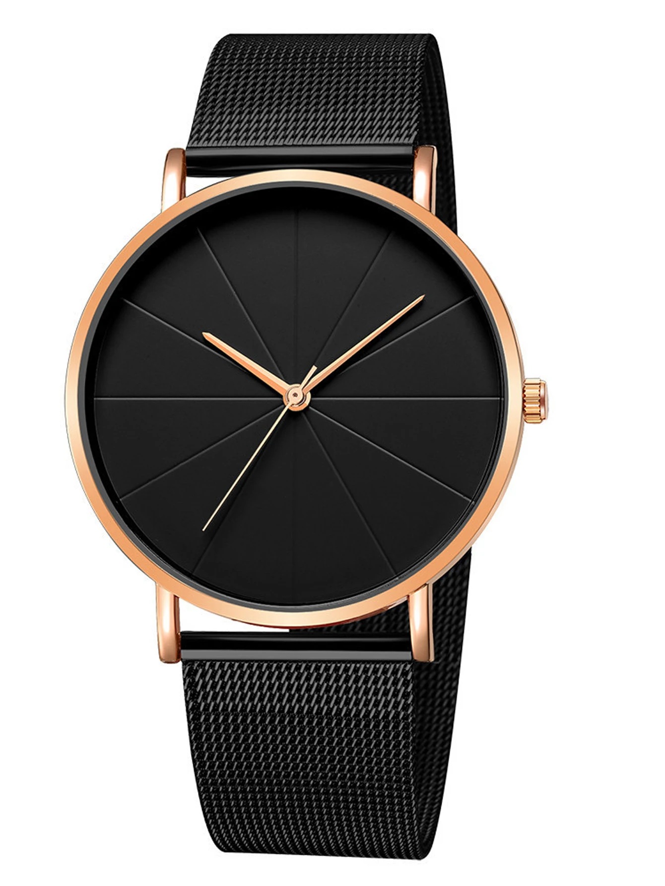 Изящные черные ультратонкие женские минималистичные кварцевые часы из сплава с сеткой для бизнеса и моды. Подарок на день рождения для нее.
