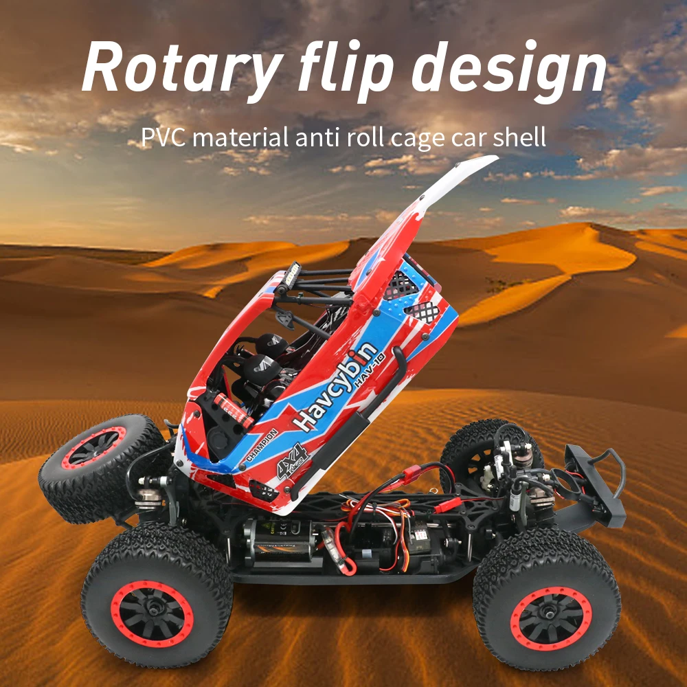 55Km/h Havcybin HAV-10 1/10 4WD 2.4G Desert Truck Brushed RC Car High Speed Off Road Vehicle Remote Control Kid Toys Machine