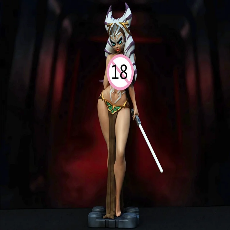 Een schattig meisje met een laserkort mes Nsfw DIY twee versies Resin Figures Model Kit 1/24 Schaal Ongeverfd Ongemonteerd 3D Speelgoed