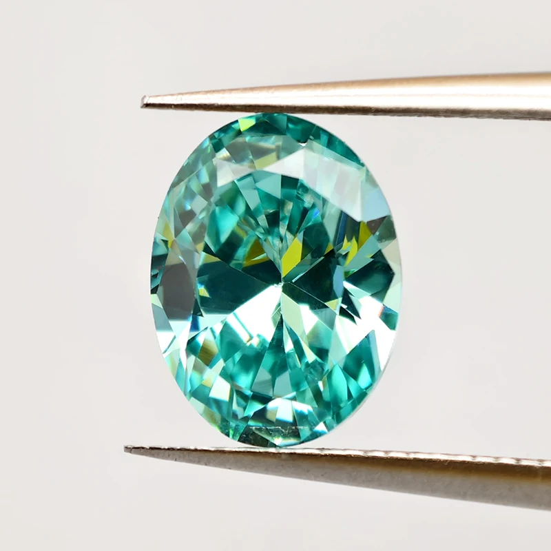 New Paraiba Blue/Paraiba Green Oval Cut Cubic Zirconia Stones Loose Gemstone for Jewelry Making