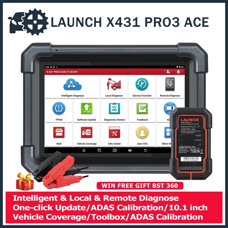 

New LAUNCH X431 PRO3 ACE CAN FD Car Diagnostic Tools Auto OBD OBD2 Scanner All System 38+Reset supports 24V Truck module VCI