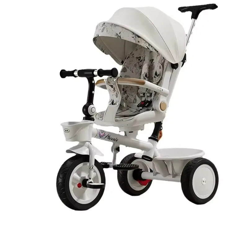 Poussette Multifonctionnelle Anti-eness pour Enfant, Vélo à Trois Roues, Légère et Confortable, Peut Être Poussée et Montée