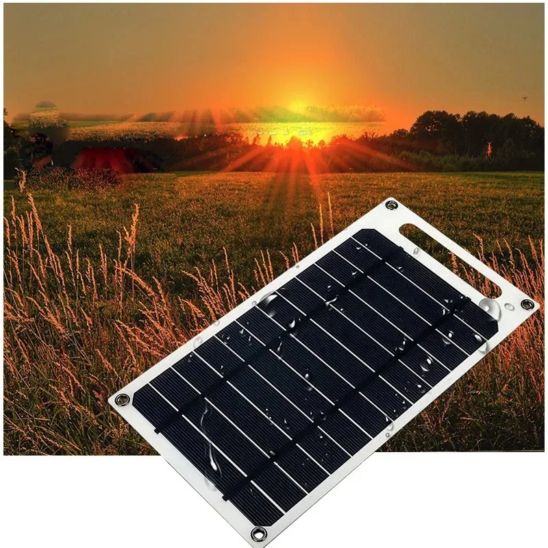 6W Portable Solar Panel, Outdoor Camping Portable Emergency Charging Solar Panel 5V USB Port
