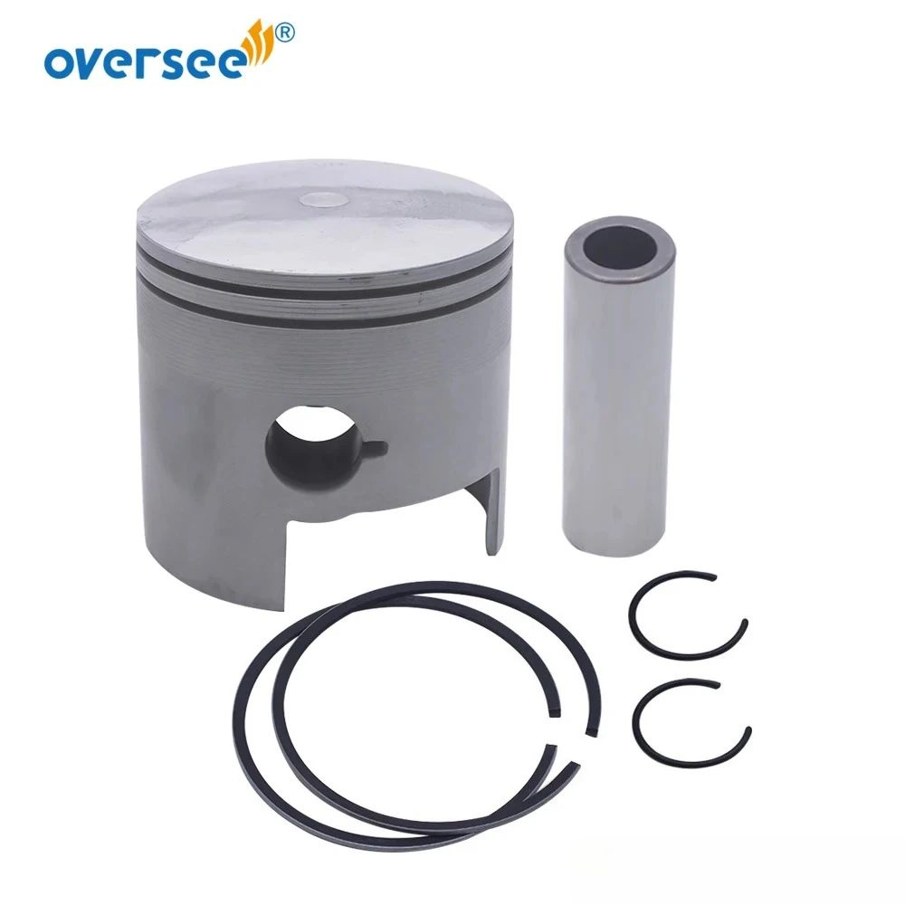 6H1-11635-03-00 Piston Kit +025 with Piston Ring For Yamaha Outboard 2T 75HP 85HP 90HP Engine Parsun T85 Oversize 688-11635