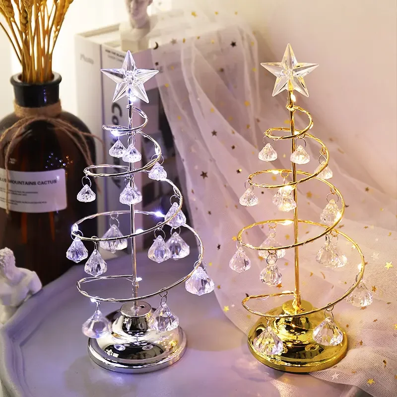 

Christmas decorations, gifts, electroplated iron trees, LED luminous crystal ornaments, night lights