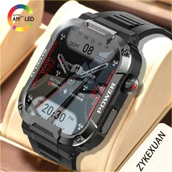 New Smart Watch Men Military Quality Outdoor Waterproof Anti Falling Anti Pressure Sport Fitness Bluetooth Call Smartwatch 2024