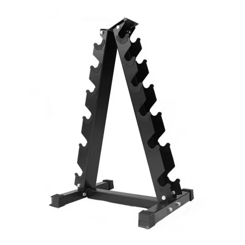 Home Gym Metal Storage Rack Iron Triangle Stand for Dumbbells Fitness Equipment Rack for Home Workoutpromote sales