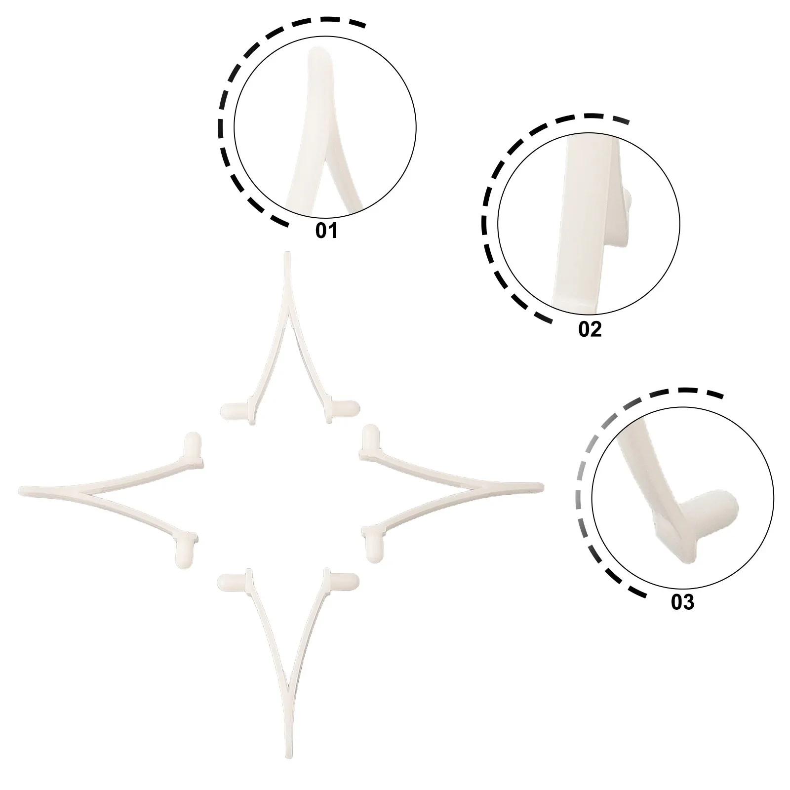 V Style Spring Clip V-clips Swimming Pool Replacement Swimming Pool White 4pcs 5.3*4cm Accessories Cleaning Tool