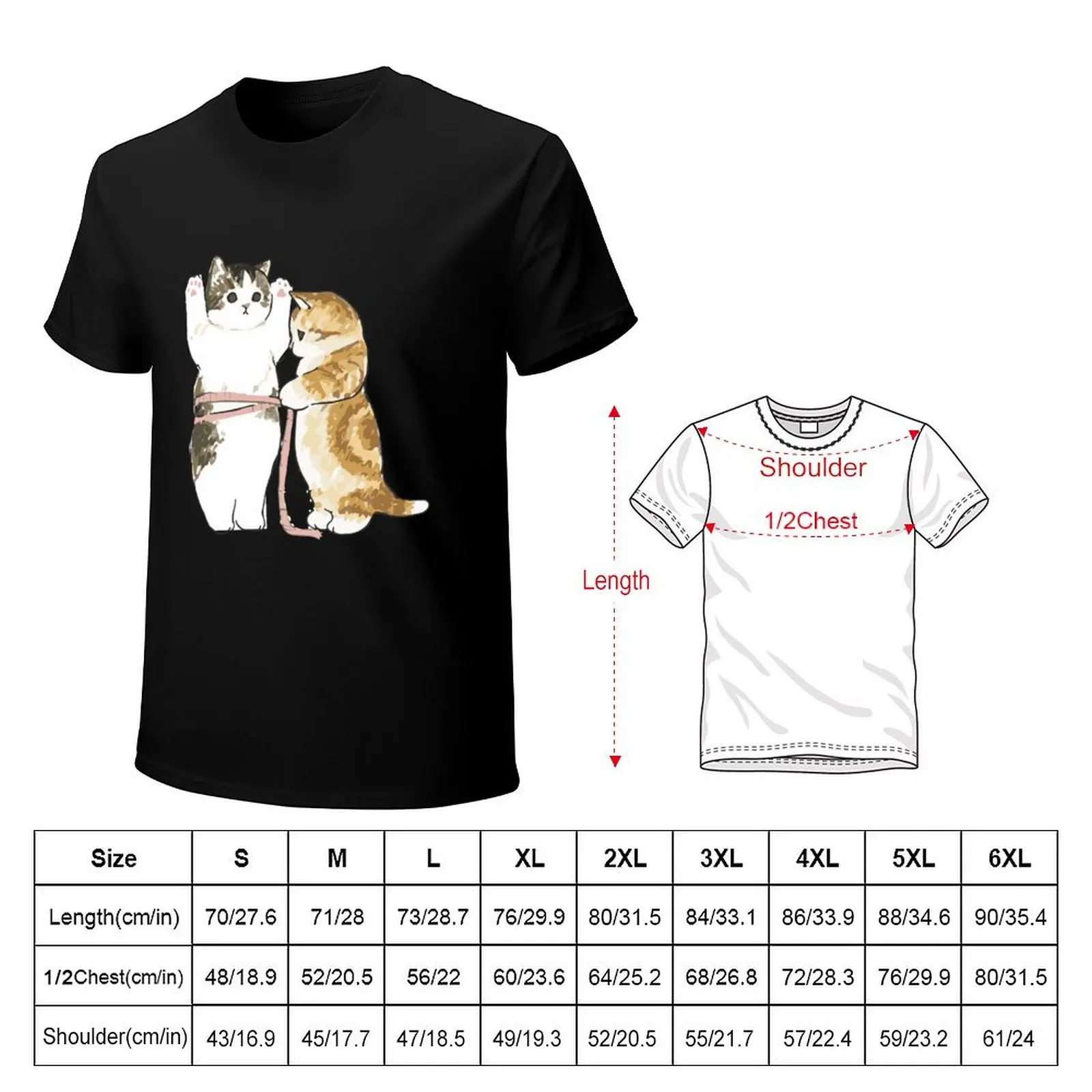 FAT CAT T-Shirt cute tops kawaii clothes heavyweights anime figures oversized t shirt men